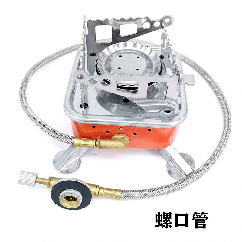 Kompor Camping Mini Portable Gas Stove Bulat Windproof — 6