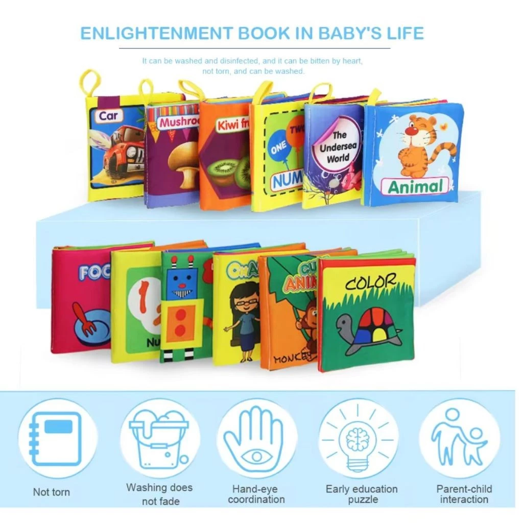 Buku Kain Edukasi Anak Mainan Bayi Belajar Membaca Cerita Gambar — 5