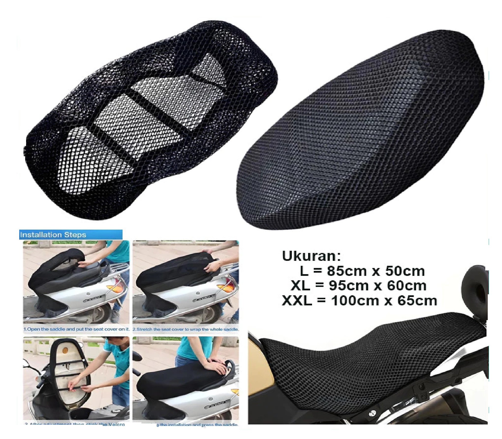 Sarung Cover Jok Motor Universal Pelindung Panas Cakaran Kucing — 6