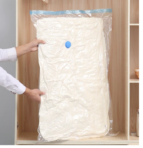 Plastik Pompa Vacum Bag Kantong Pakaian Travel Transparan Anti Air — 8