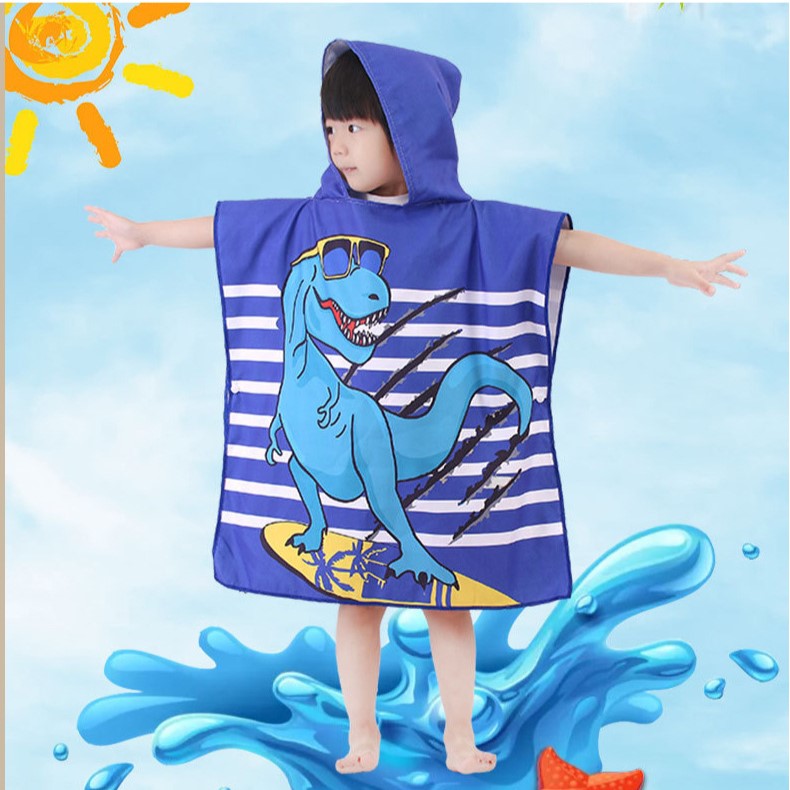 Kimono Handuk Mandi Untuk Anak Dengan Hoodie Desain Karakter Lucu — 4