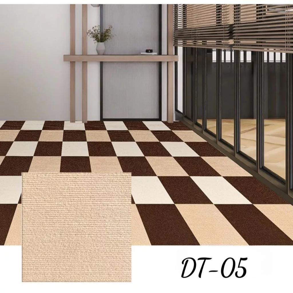 Karpet Puzzle Polyester Polos Alas Lantai Kantor Rumah Hotel Nyaman — 9