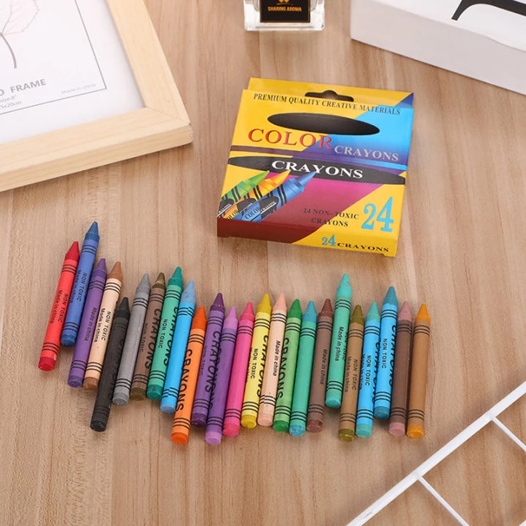 Art Set Pensil Crayon Set Gambar Anak Isi 24 Warna Non Toxic — 6