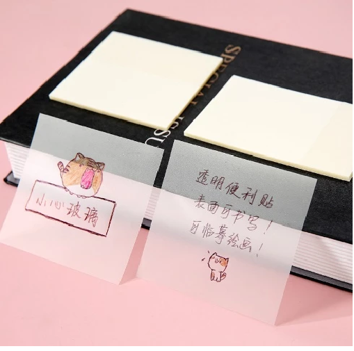 Sticky Note Transparan Kertas Memo Kantor Sekolah Lucu Aesthetic