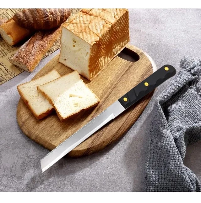 Pisau Roti Panjang 2 Sisi Bread Knife Stainless Steel Alat Potong Bolu — 5