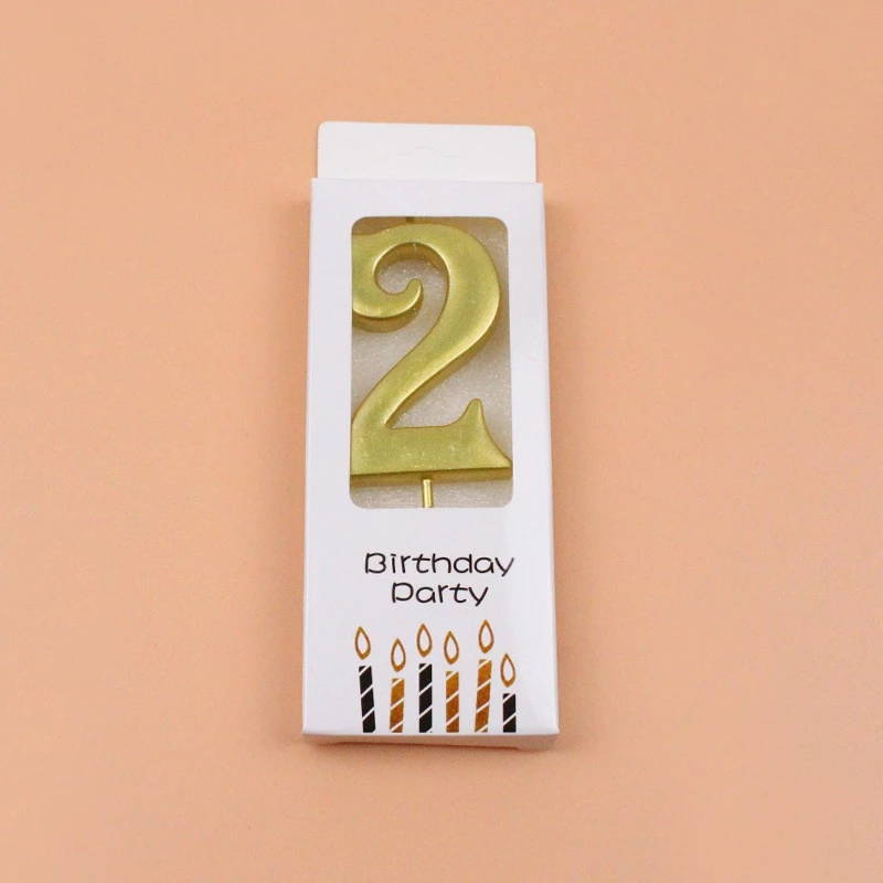 Lilin Bentuk Angka Kue Ulang Tahun Aesthetic Candle Birthday Cake Gold — 8