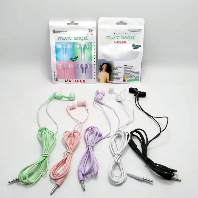 Handsfree Headset Earphone Karet Kabel Warna Color Matte Variasi Warna — 2