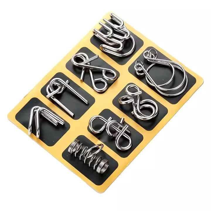 Mainan Puzzle Logam 3D 8in1 IQ Test Mind untuk Melatih Otak — 5