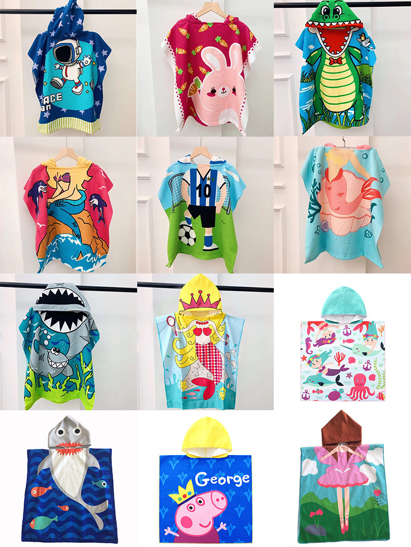 Kimono Handuk Mandi Untuk Anak Dengan Hoodie Desain Karakter Lucu — 10
