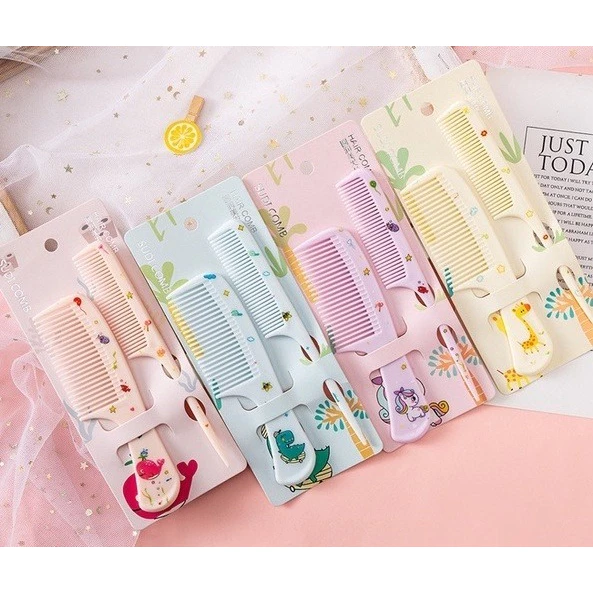 Sisir Rambut Korea Motif Gagang Jumbo Runcing Warna 2 Pcs — 4