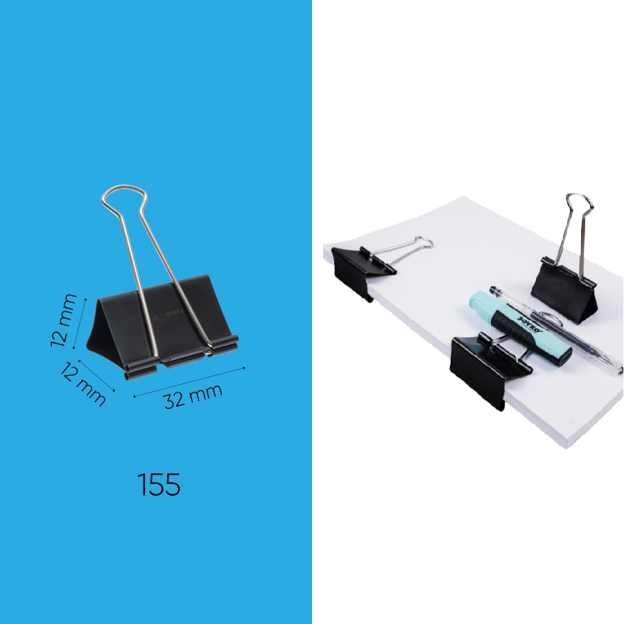 Binder Clip Klip Penjepit Kertas File Berkas Perlengkapan Kantor — 9