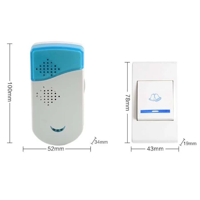 Bel Pintu Tanpa Kabel Doorbell Wireless Tanpa Kabel Desain Minimalis — 7