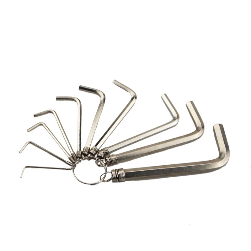 Kunci L Set Hex Key Ring 10 in 1 untuk Perbaikan Mesin dan Elektronik — 2