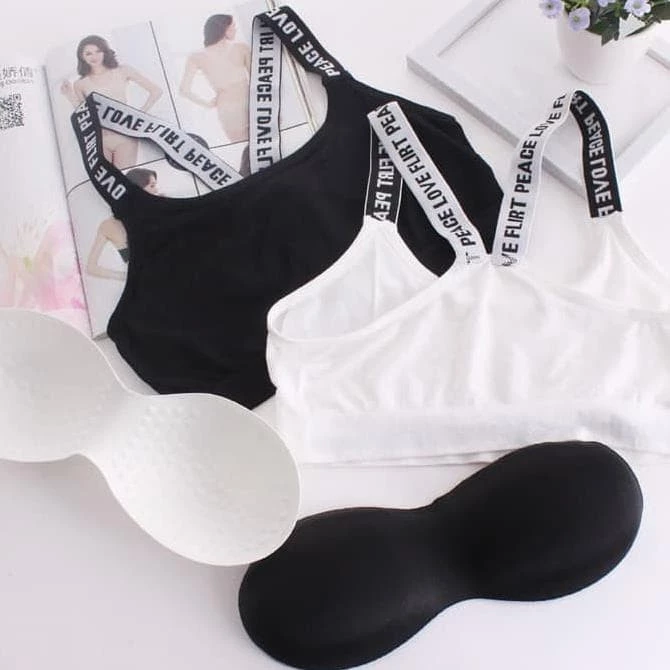 Sport Bra Kemben Cup Push Up Busa Tanpa Kawat Pakaian Dalam Wanita Gym — 5