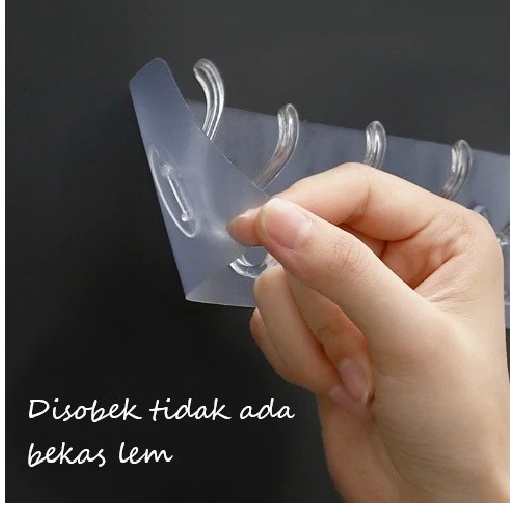 Gantungan Hook 6 Kait Tempel Dinding Hemat Ruang dan Mudah Dipasang — 3