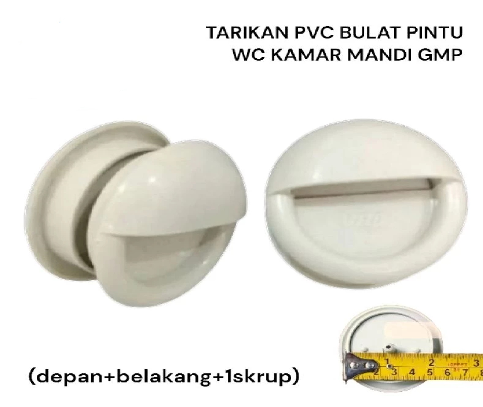 Tarikan Pintu Bulat PVC Kamar Mandi Handle Pegangan — 7