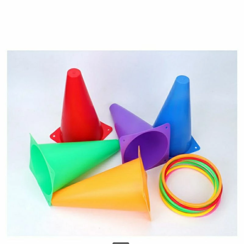 Mainan Lompat Cincin Kerucut Rintangan Olahraga Big Cone Ring Throw — 6