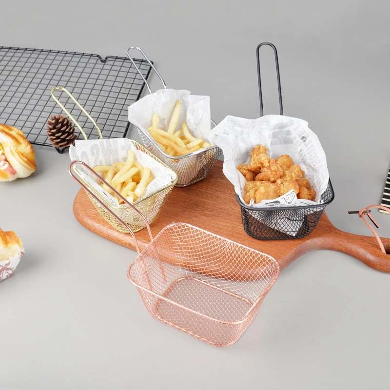 Keranjang Holder Kentang Goreng Mini Stainless Steel Hemat Minyak — 3