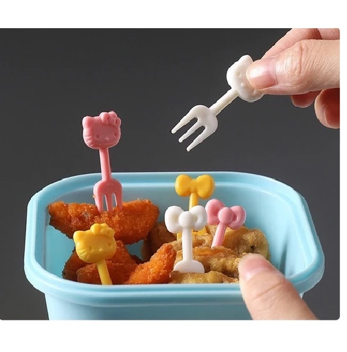 Garpu Bento Karakter Lucu Tusukan Buah Kue Hiasan Bekal Aksesoris — 3