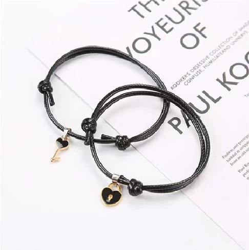 Gelang Couple Aesthetic Model Kunci dan Love Pasangan Unik Kekinian — 2