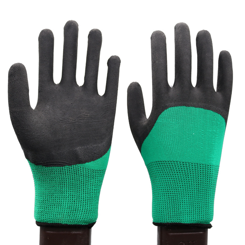 Sarung Tangan Karet Palm Fit Hand Glove Mekanik Motor Hitam Nylon — 7