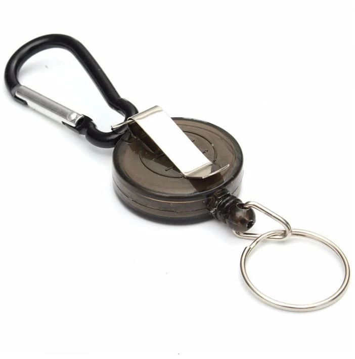 Gantungan Kunci Adjustable Pengait Carabiner Retractable Keychain — 3