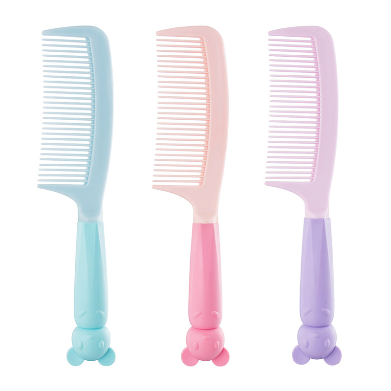 Sisir Rambut Gagang Sisir Blow Bulat Comb Silika Kelinci Tikus Bunny Mouse Lucu — 4