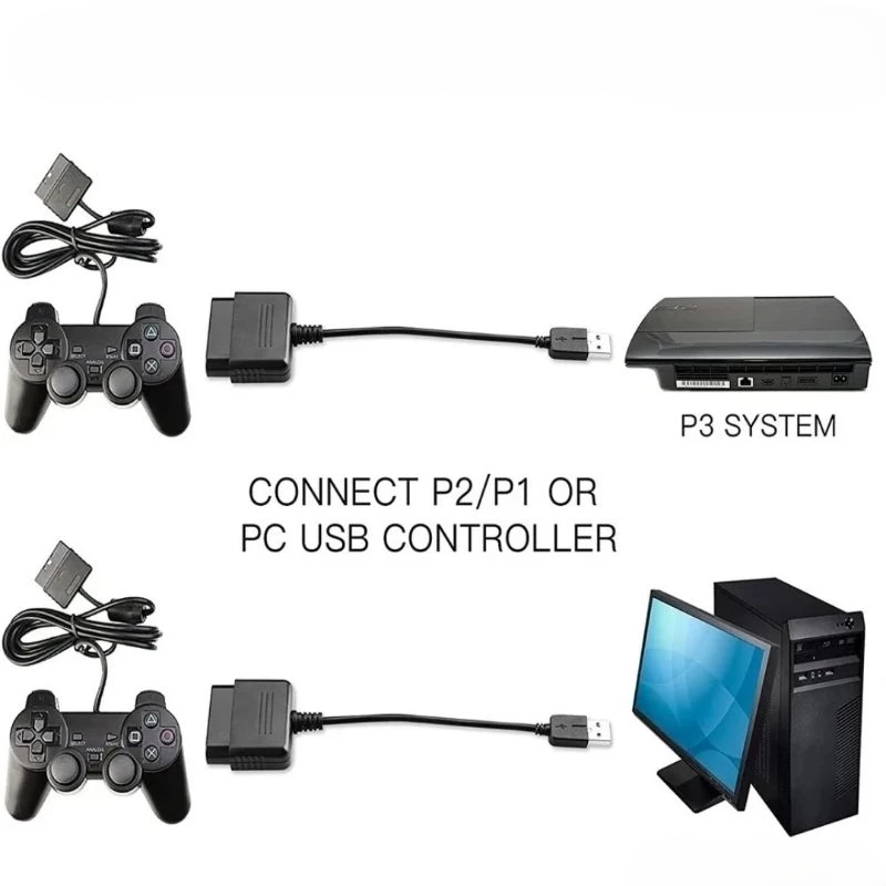 Konverter USB Single Stik Stick PS2 ke PS3 atau PC — 7