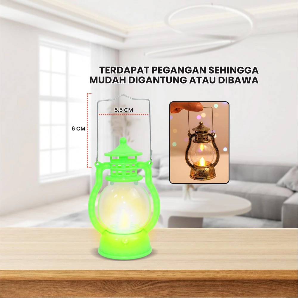 Lampu Lentera Minyak Vintage Souvenir Ramadhan Dekorasi Minimalis LED — 6