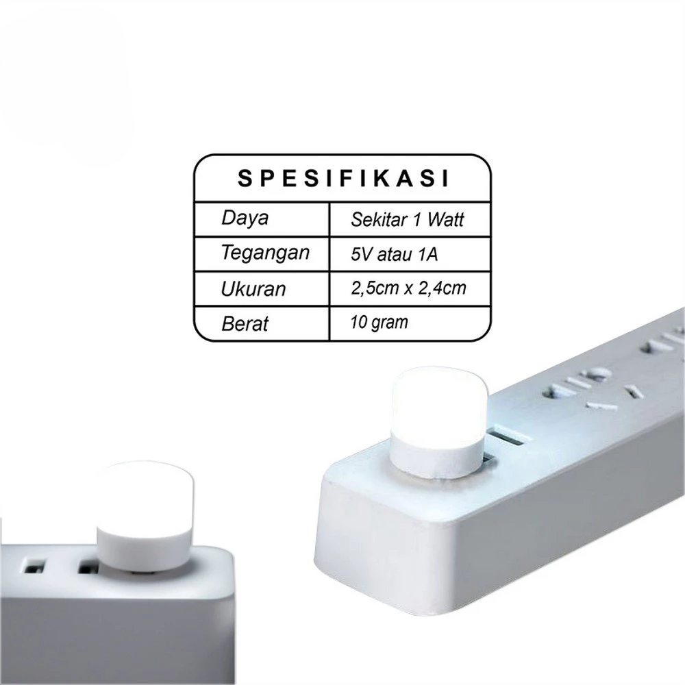 Lampu Tidur Led Colokan Usb Mini Portable Emergency Lamp Led — 7