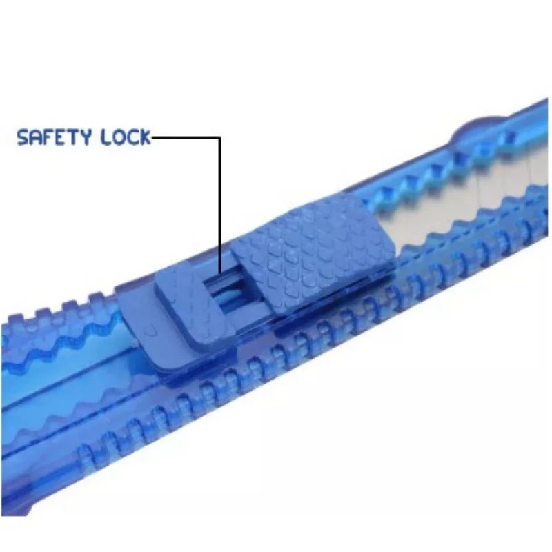 Pisau Kater Cutter Besar Plastik Transparan Dengan Safe Lock 18m — 8
