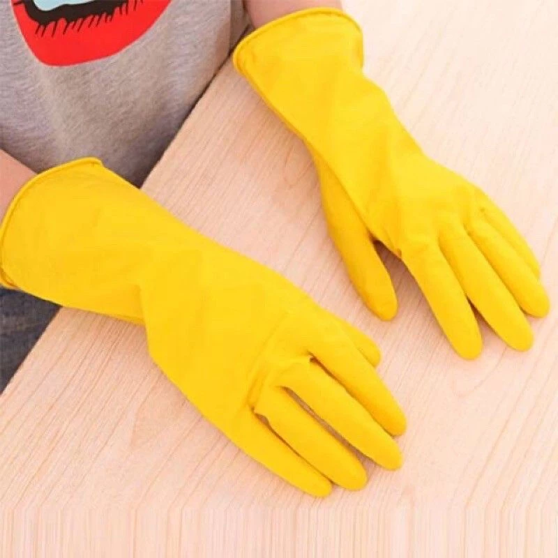 Sarung Tangan Karet Cuci Piring Latex Dotted Synott — 6