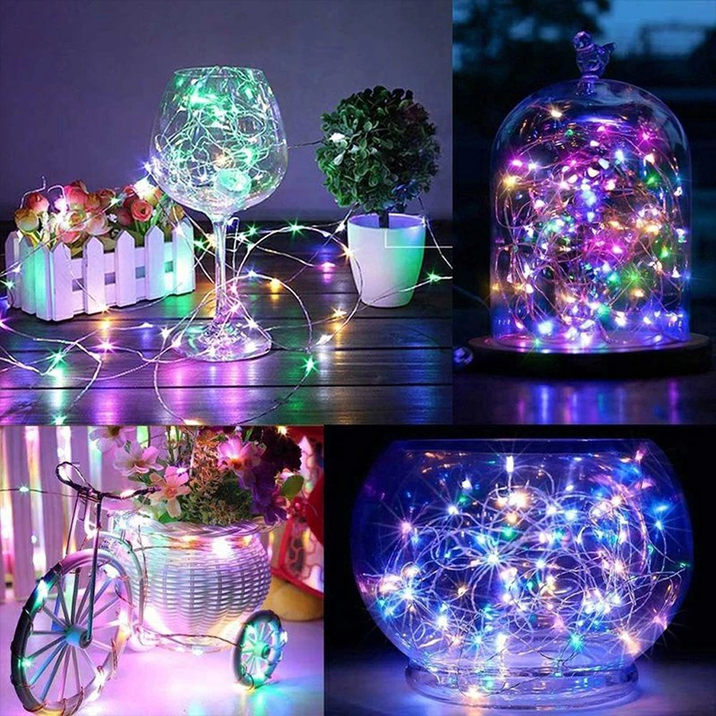 Lampu Tumbler LED Hias Pohon Natal Model Bintang 8 Meter Warna Warni — 4