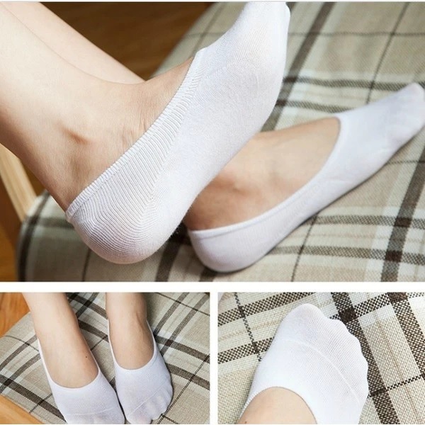 Kaos Kaki Pendek Socks Polos Setumit Bawah Mata Kaki Bahan Silicone — 3