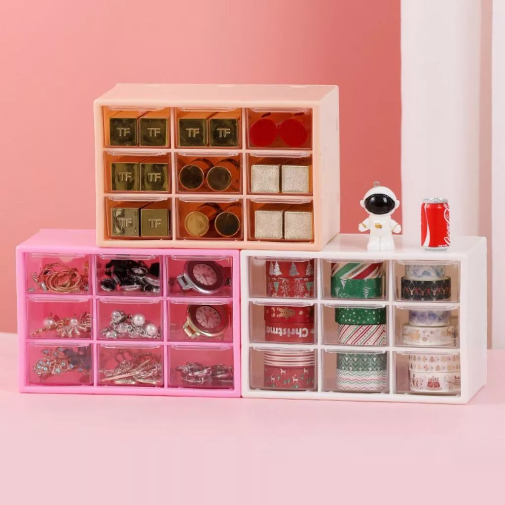 Kotak Laci 9 Sekat Serbaguna Minimalis Storage Penyimpanan Aksesoris — 3