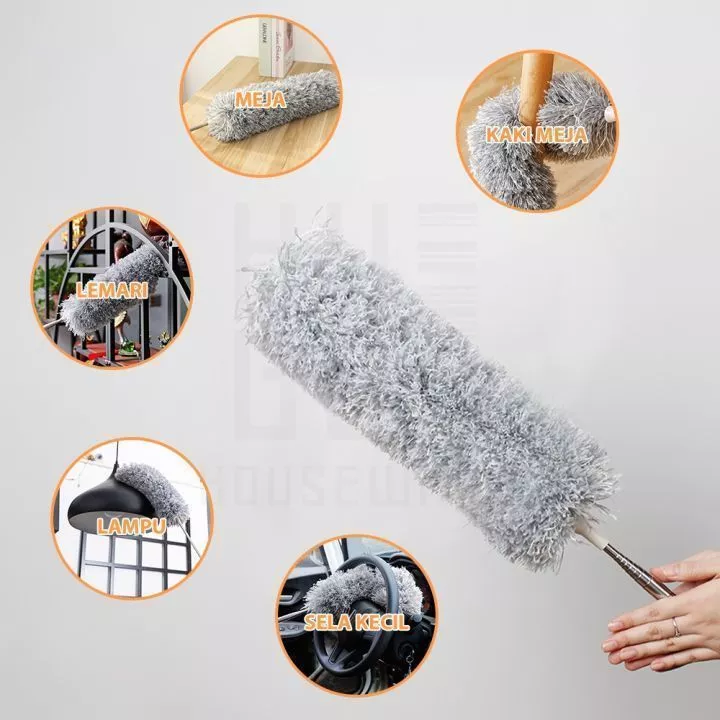 Kemoceng Adjustable Bulu Microfiber Bersihkan Dengan Mudah — 5