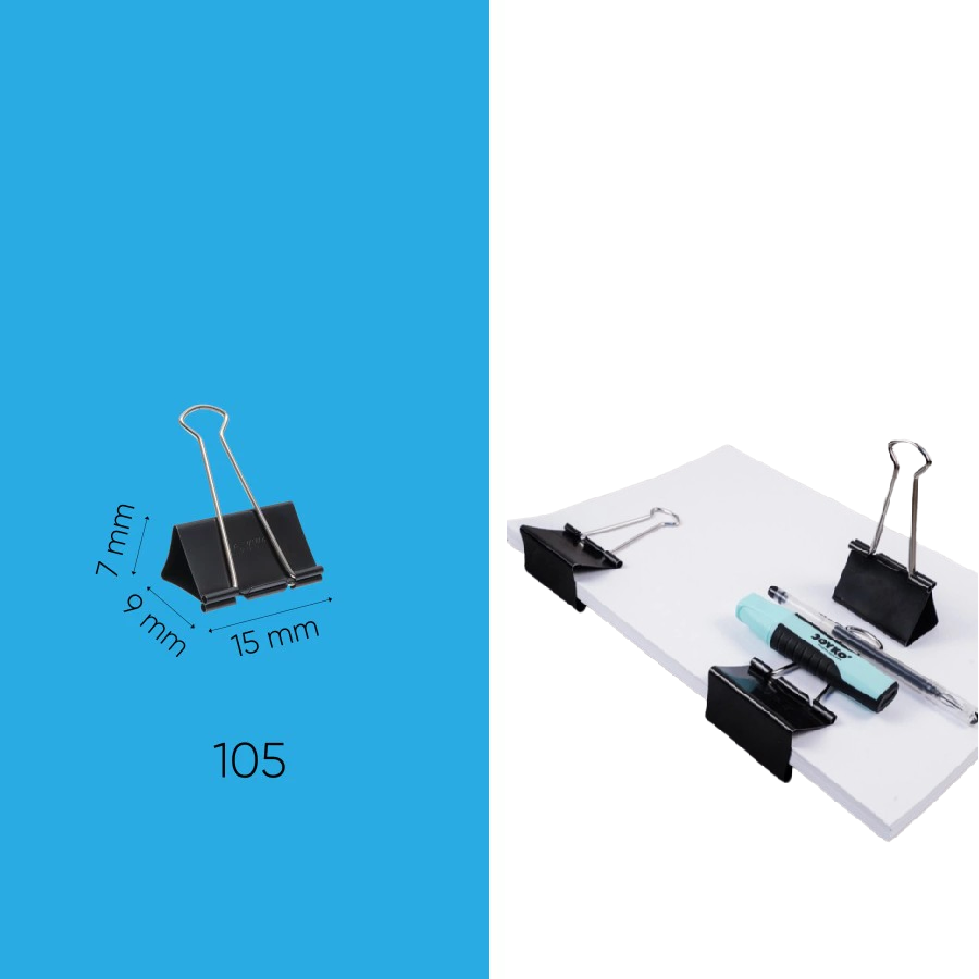 Binder Clip Klip Penjepit Kertas File Berkas Perlengkapan Kantor