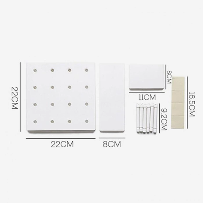 Rak Pegboard Tempel Dinding Dapur Kamar dan Mandi Multifungsi — 2