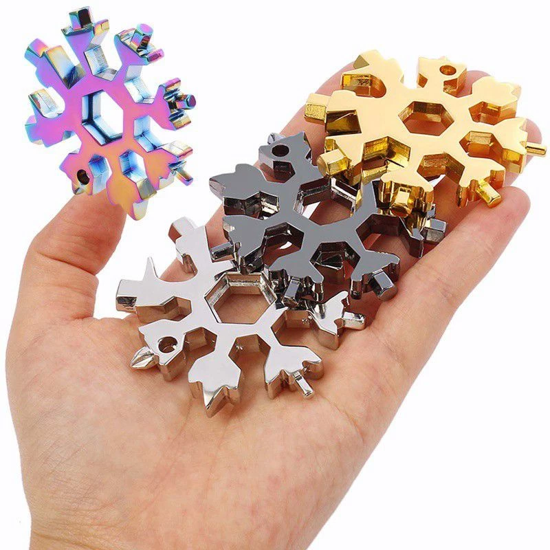 Kunci Salju 18in1 Multifungsi Pocket Tool 18in1 Snowflake Tool — 7
