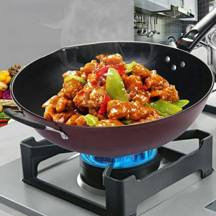 Wajan Gagang Kuping Jumbo 34cm Anti Lengket Enamel Tanpa Minyak — 9