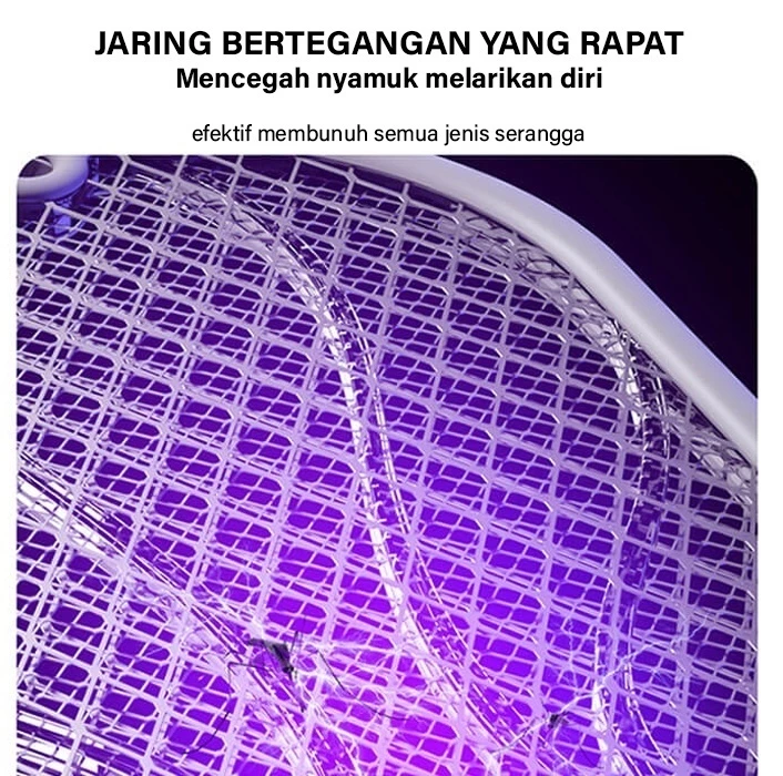 Raket Nyamuk Insect Killer Elektrik Rechargeable 2in1 Multifungsi — 4