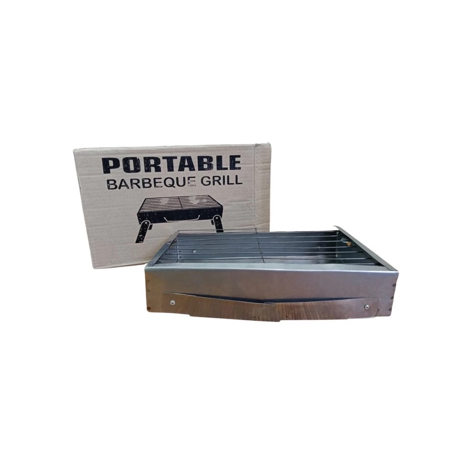 Alat Panggang Pemanggang Lipat Portable Stainless Arang Besi Grill BBQ — 4