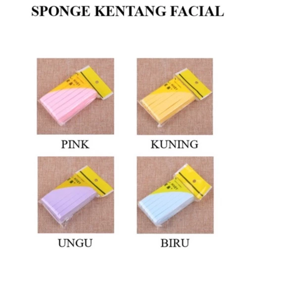 Spons Facial Stick Kentang Seaweed Wool Pembersih Kulit Wajah Praktis — 2