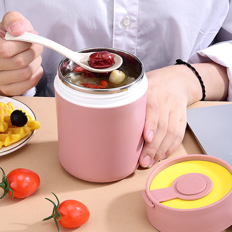 Tempat Makan Bubur Sup Mini Portable Makanan Tahan Panas Anti Tumpah — 3