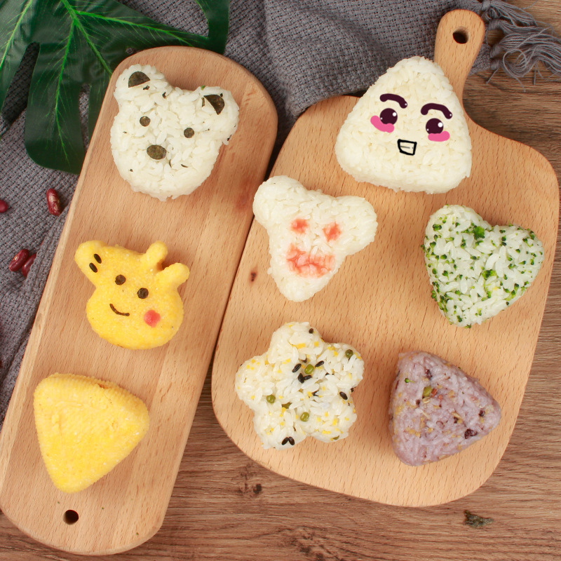 Cetakan Nasi Sushi Bento Onigiri Anti Lengket Bahan Plastik PP — 3