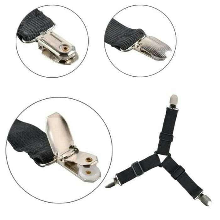 Penjepit Sprei 1 Set Isi 4 pcs Anti Geser Jepitan Pengait Adjustable — 4
