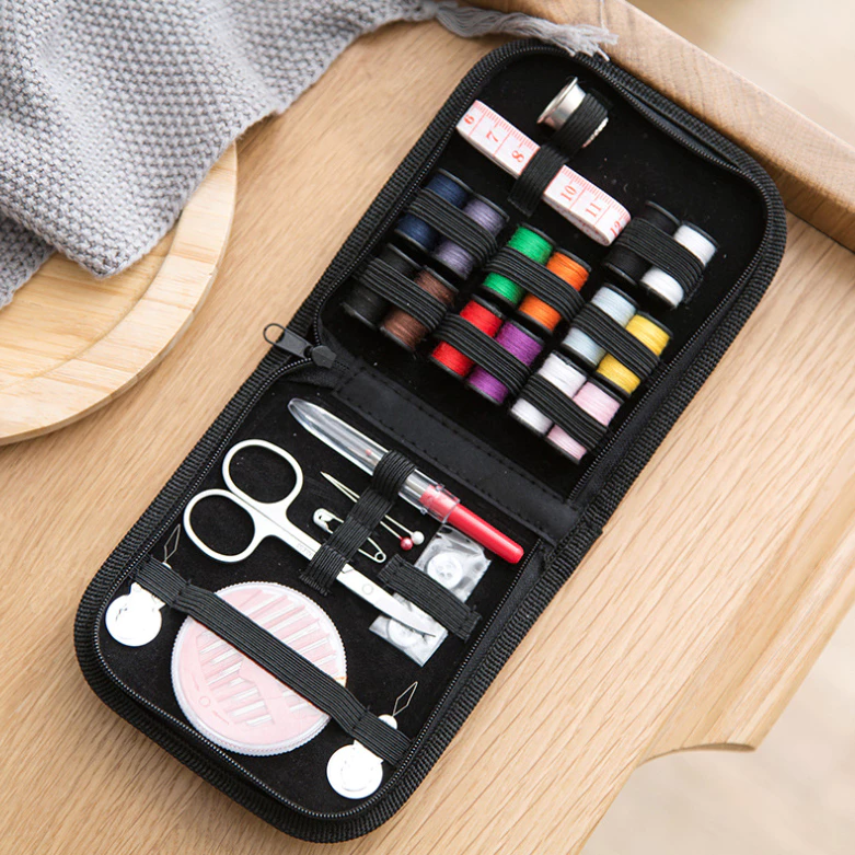 Set Alat Jahit 10 PCS Kotak Dompet Pouch Travel Sewing Box Portable — 4