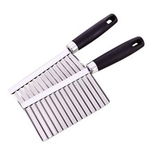 Pisau Gerigi Stainless Steel Iris Kentang Timun Acar Buah Sayur Kripik — 4