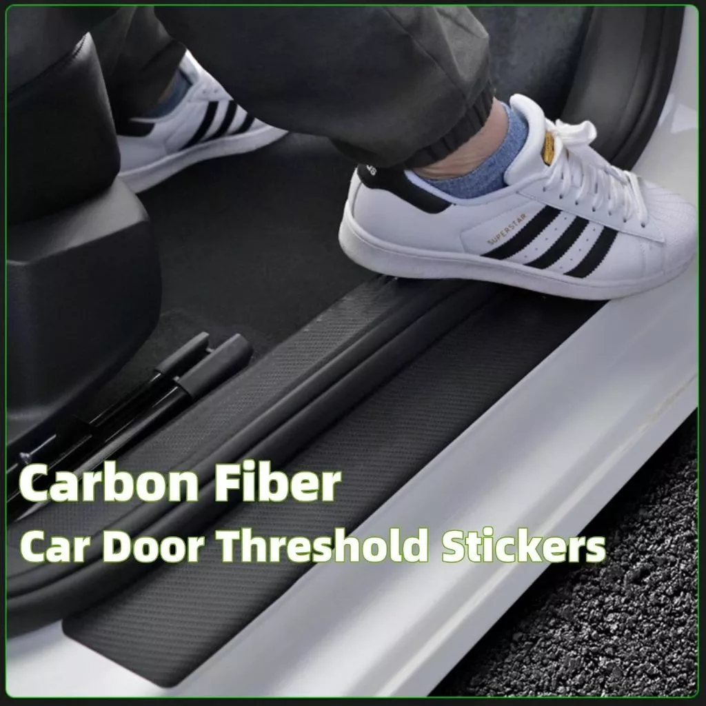 Stiker Pelindung Alas Pintu Mobil Carbon Fiber 3D Anti Gores — 8