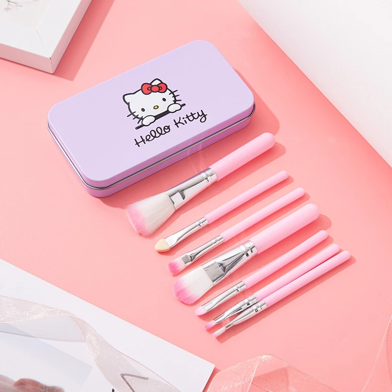 Kuas Make Up 1 Set Makeup Tools Brush Set 7 In 1 Hello Kitty — 7